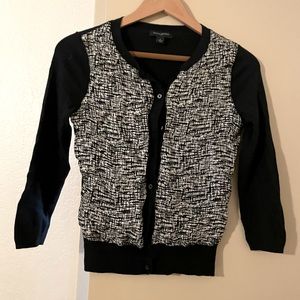 Banana republic black & white cardigan